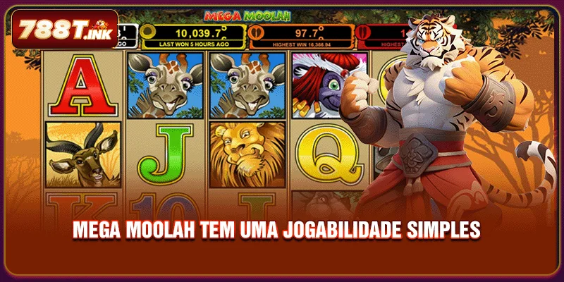 Mega Moolah tem uma jogabilidade simples